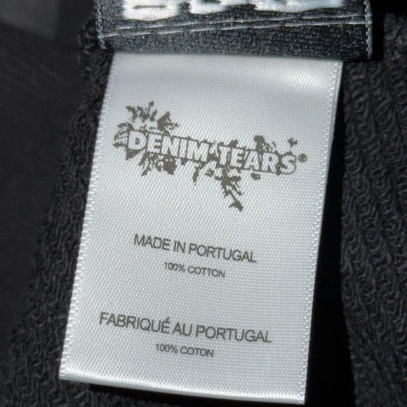 Denim Tears Cotton Wreath Hoodie Black Monochrome NEW SIZE S - Picture 9 of 9